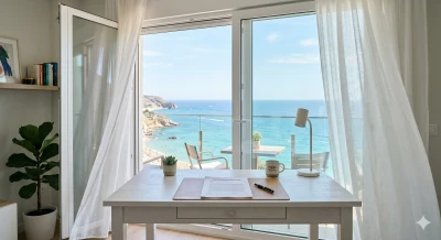 Modern luxury vacation home with expansive windows